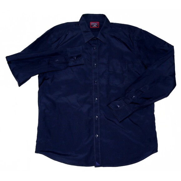 UNTUCKit‎ Men's Long Sleeve Button Front Blue Shirt Size Large